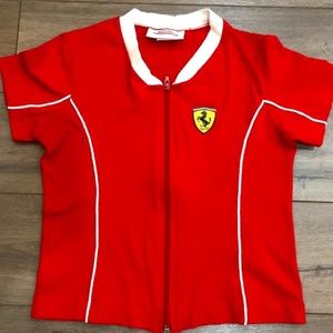 FERRARI Kids Short Sleeve Zip Up-LIKE NEW-